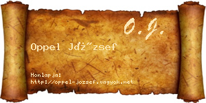 Oppel József névjegykártya